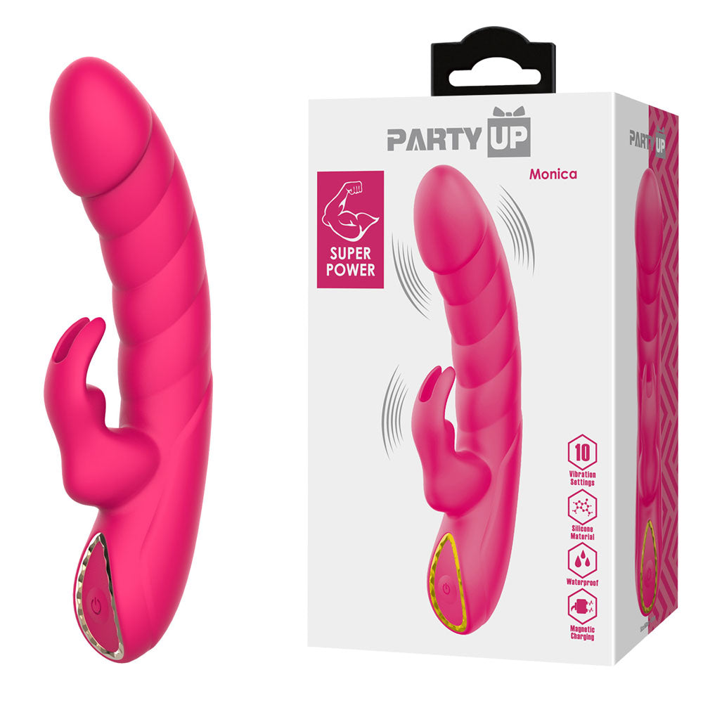 Party Up MONICA USB Rechargeable Rabbit Vibrator Rabbit Vibrators