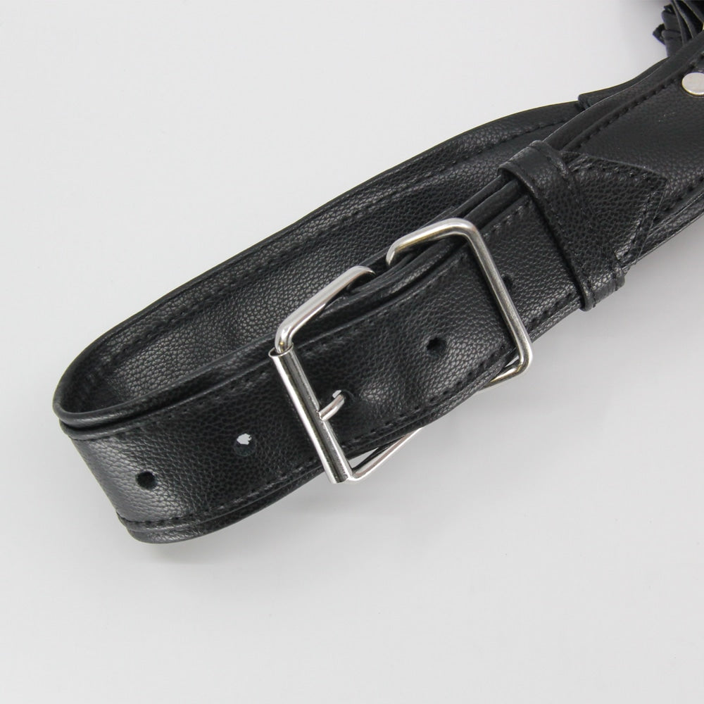 Love In Leather Mens PU Leather Bulldog Brace Cuffs And Restraints