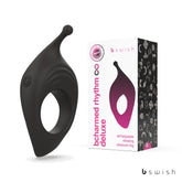B Swish BCharmed Rhythm Infinite Deluxe Vibrating Cock Ring Black Vibrating Cock Rings
