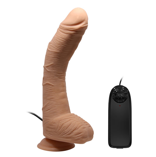 Baile Alex 11 Inches Vibrating G Spot Curved Dildo - Vibrating Dildos