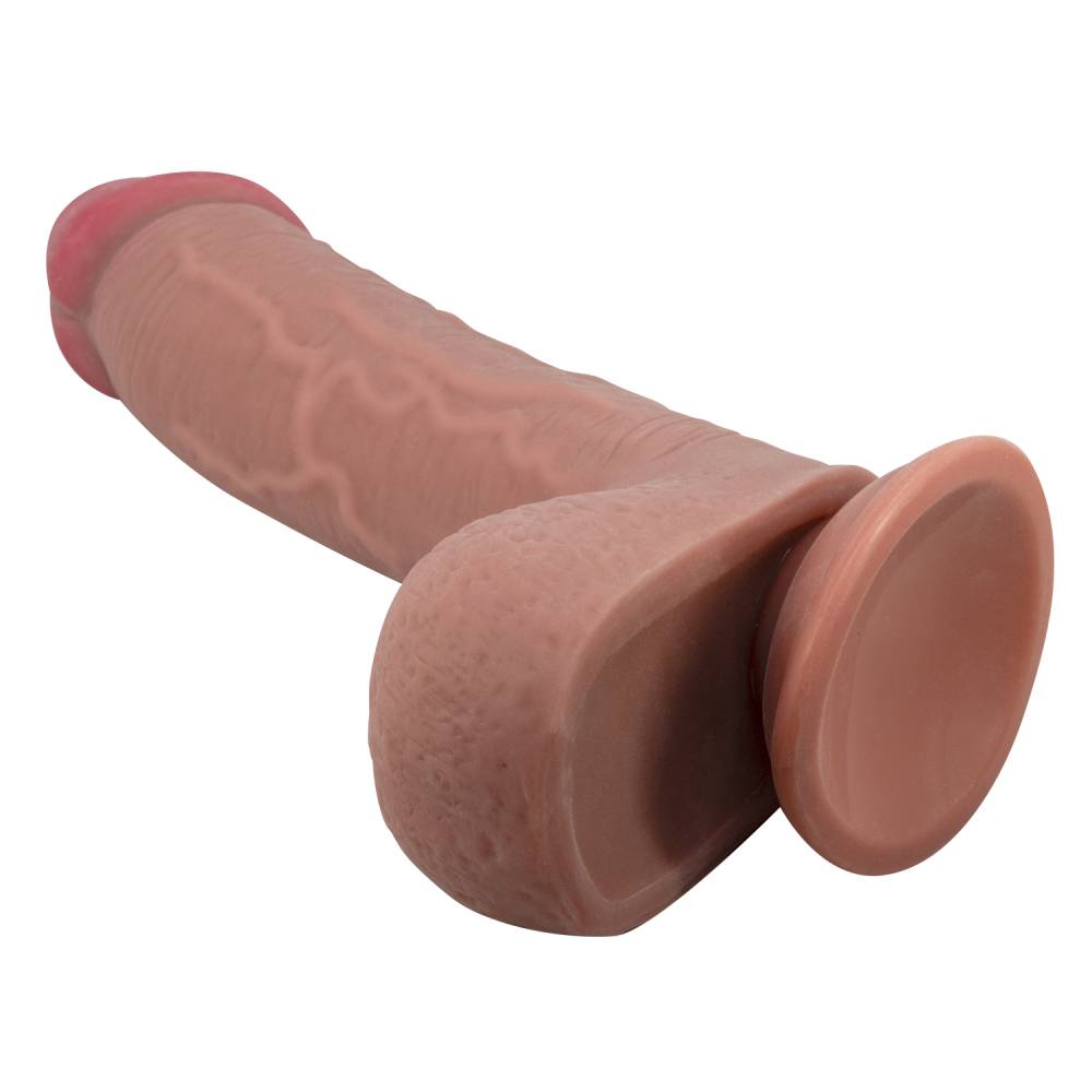 Pretty Love Sliding Skin Series Suction Cup Realistic Dildo Tan Realistic Dildos