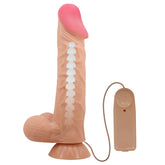 Pretty Love Sadik 9.4 Inches Realsitic Vibrating Dong Flesh Vibrating Dildos