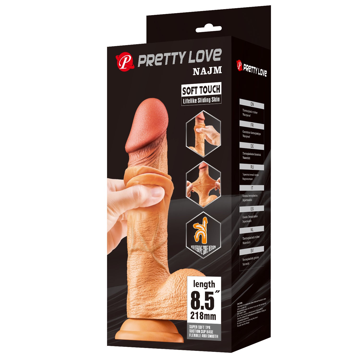 Pretty Love Najm 8.5 Inehes Suction Base Realistic Dong Realistic Dildos