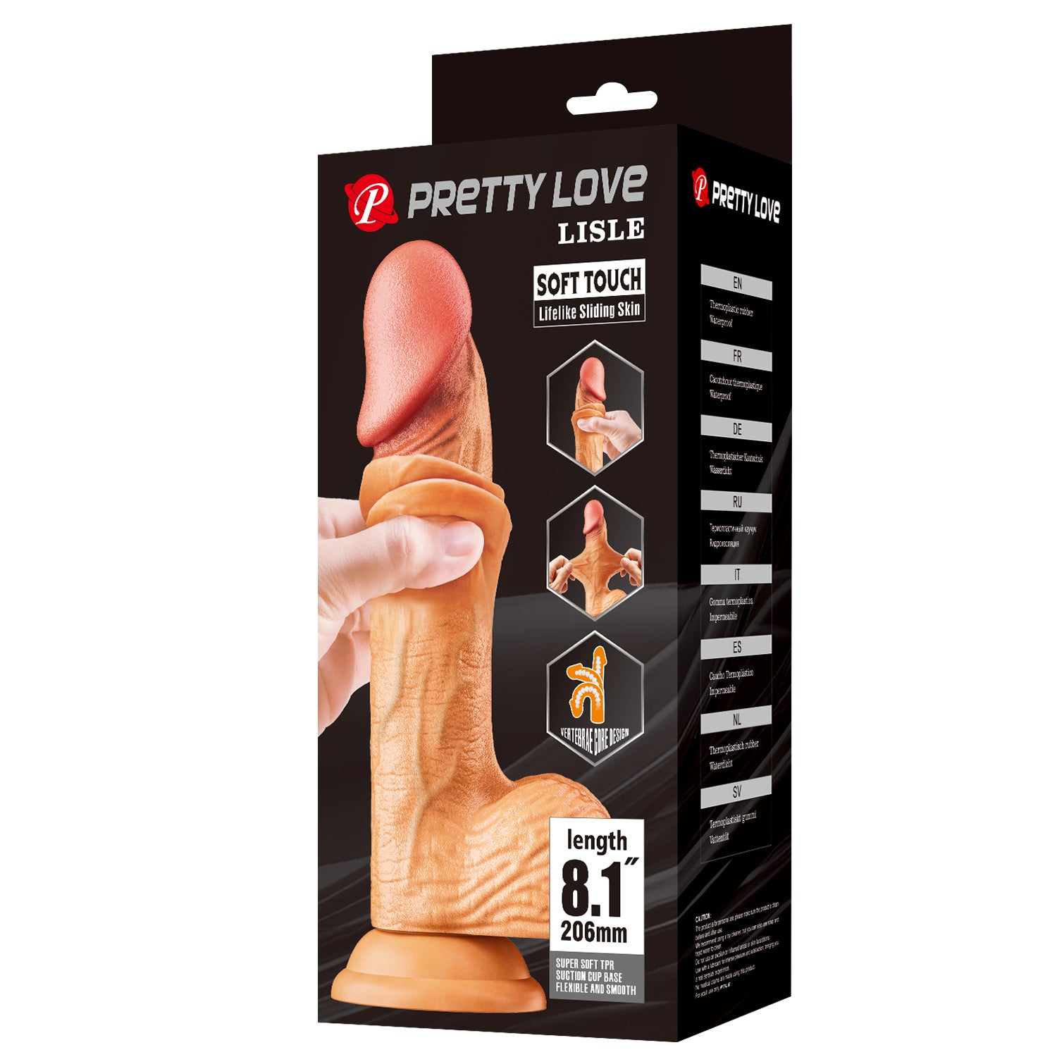 Pretty Love Lisle 8.1 Inches Bendable Realistic Dong Realistic Dildos