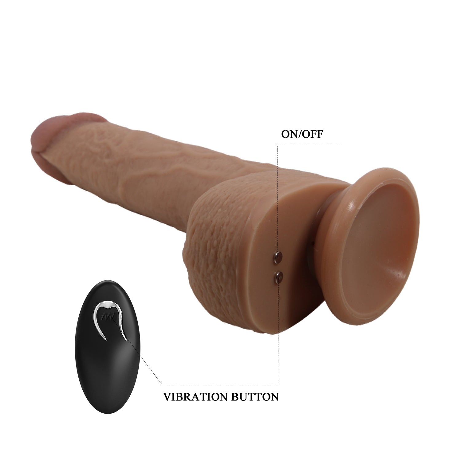 Baile Tommy Realistics Rechargeable Dong Vibrating Dildos