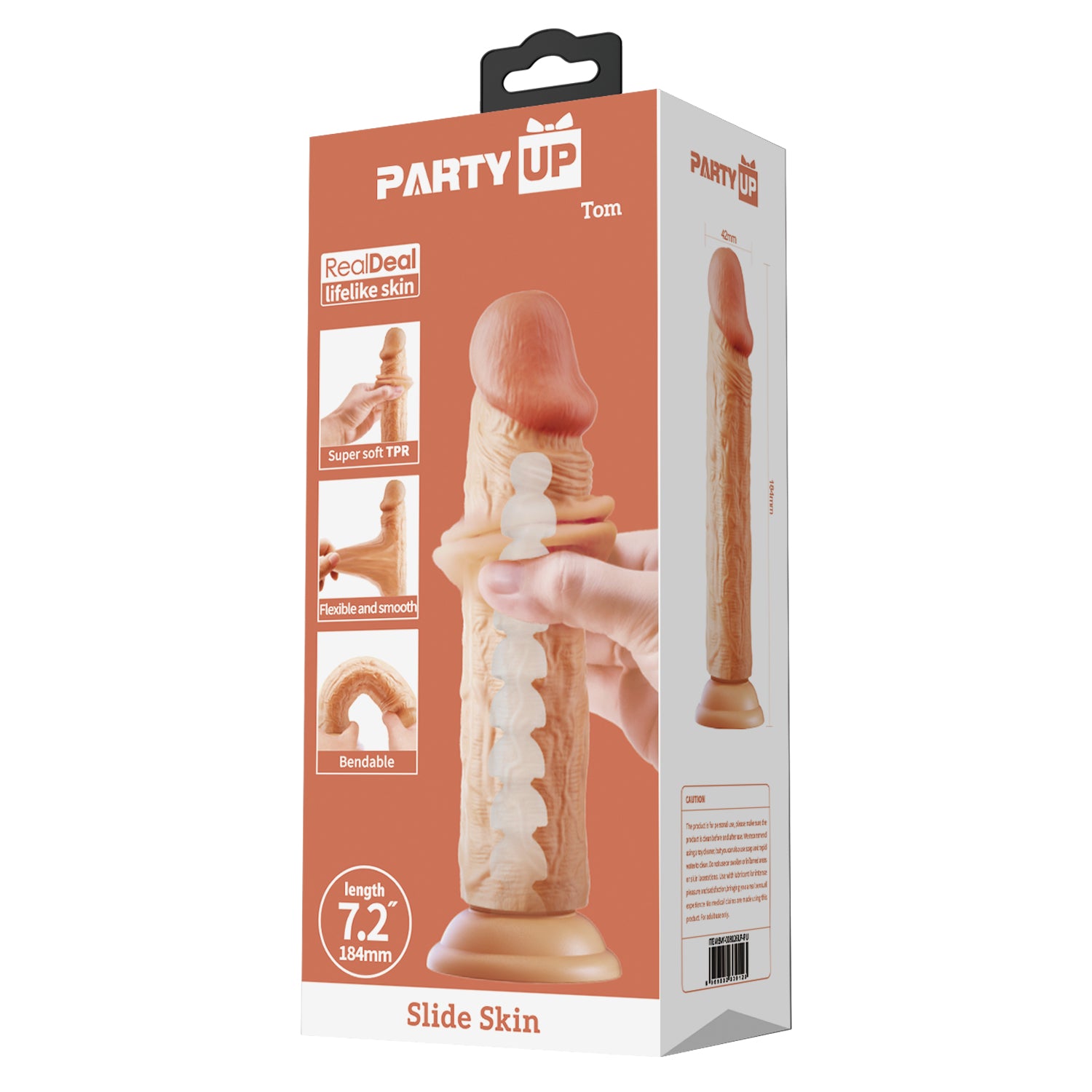 Party Up TOM Slide Skin Suction Cup Flexible Dildo Realistic Dildos