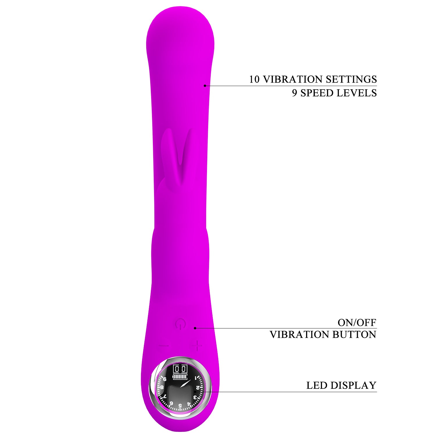 Baile Pretty Love LAMAR Super Soft Silicone Rabbit Vibrator Rabbit Vibrators