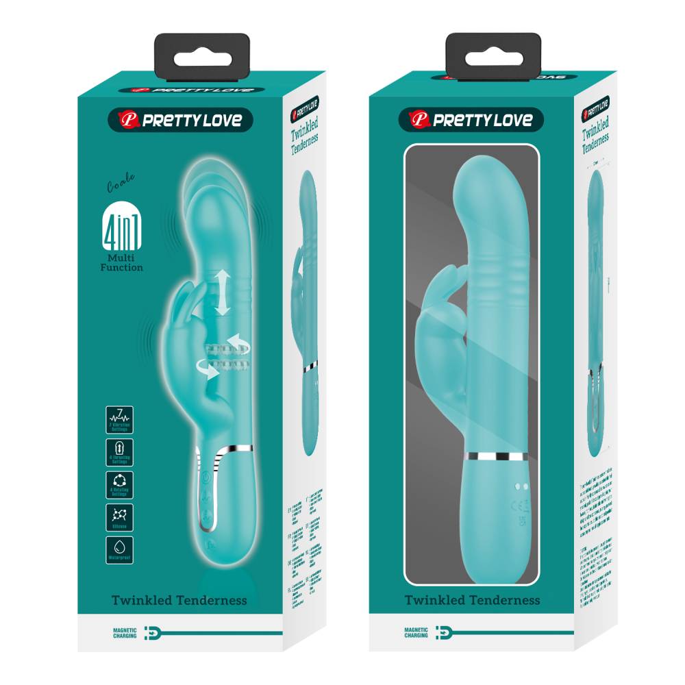 Pretty Love Coale 4 in1 Multi Function Twin Motor Rabbit Vibrator Rabbit Vibrators