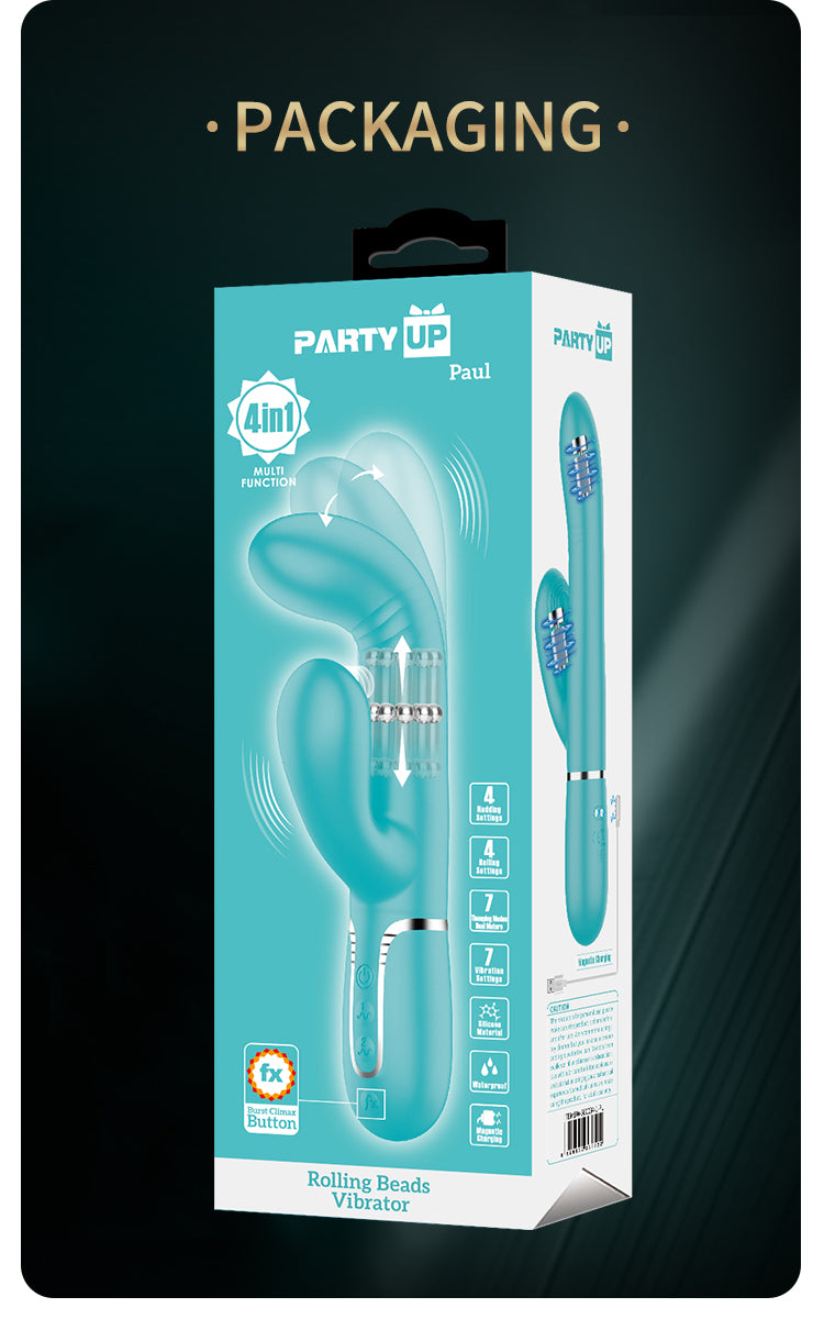Party Up PAUL Rolling Beads Thrusting Rabbit Vibrator Rabbit Vibrators