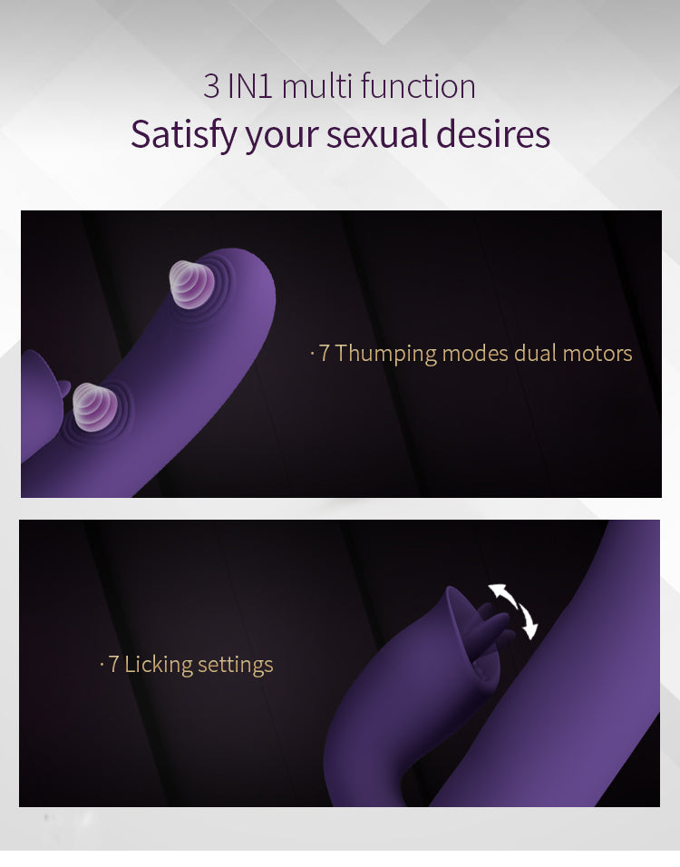 Party Up ALAN Dual Motor Vibrating Rabbit Massager Rabbit Vibrators