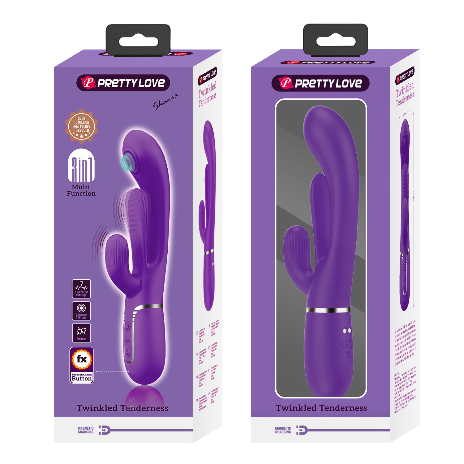 Pretty Love Shania 4 in1 - 7 Functions Rabbit Vibrator Rabbit Vibrators