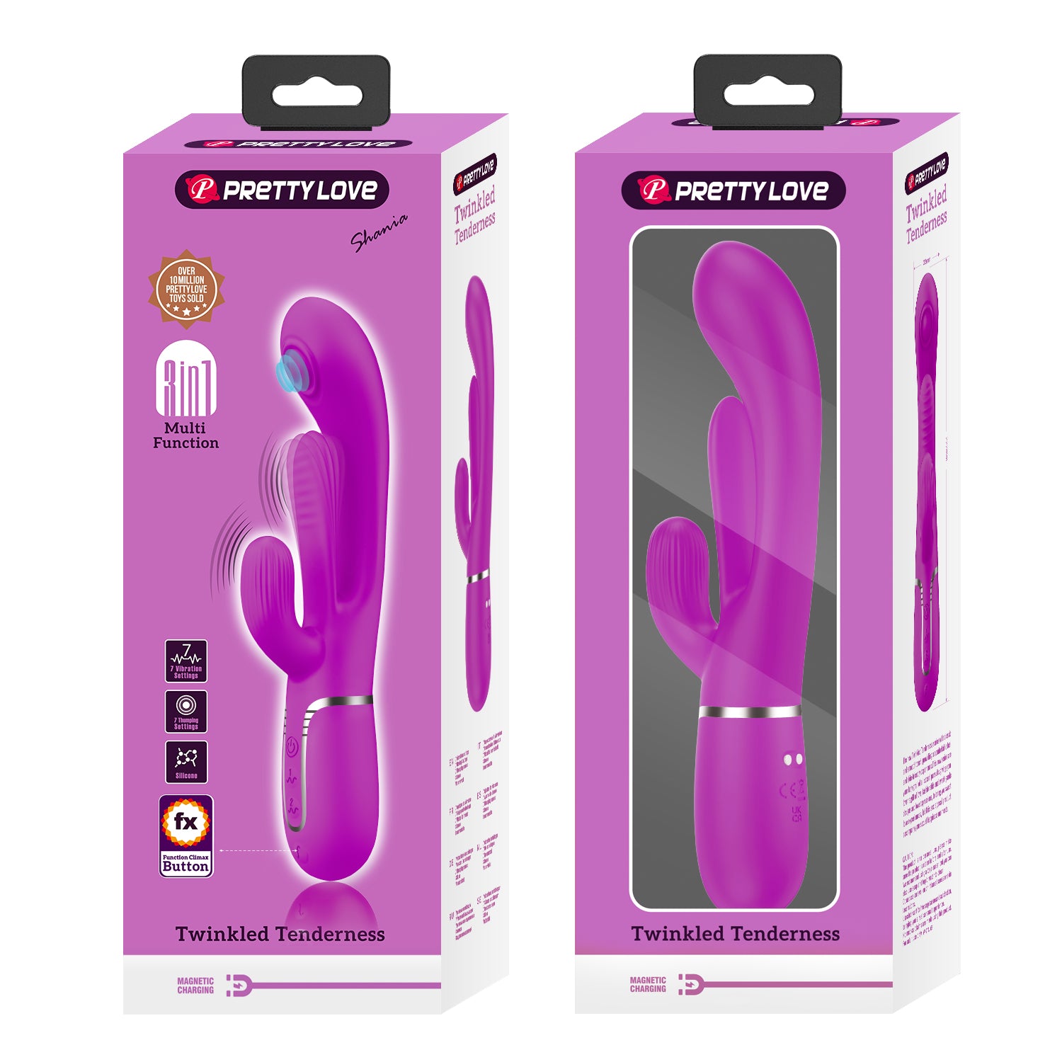 Pretty Love Shania 4 in1 - 7 Functions Rabbit Vibrator Rabbit Vibrators