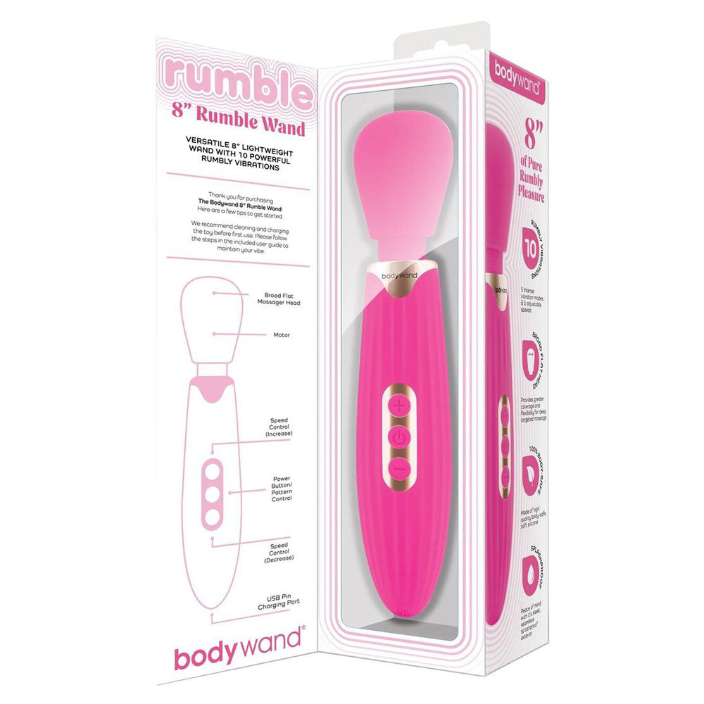 Xgen Bodywand RUMBLE Rechargeable Personal Massager Hot Pink Body Wands