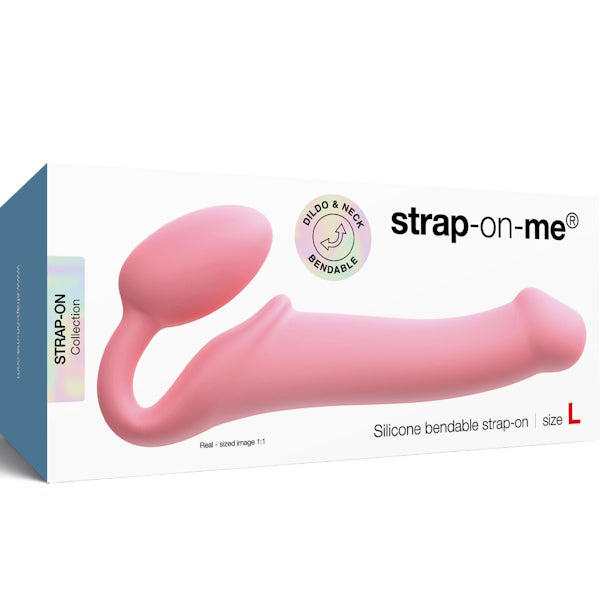 STRAP-ON-ME NEW Bendable Strap-On Flexible Dildo Pink Strap On Sextoys