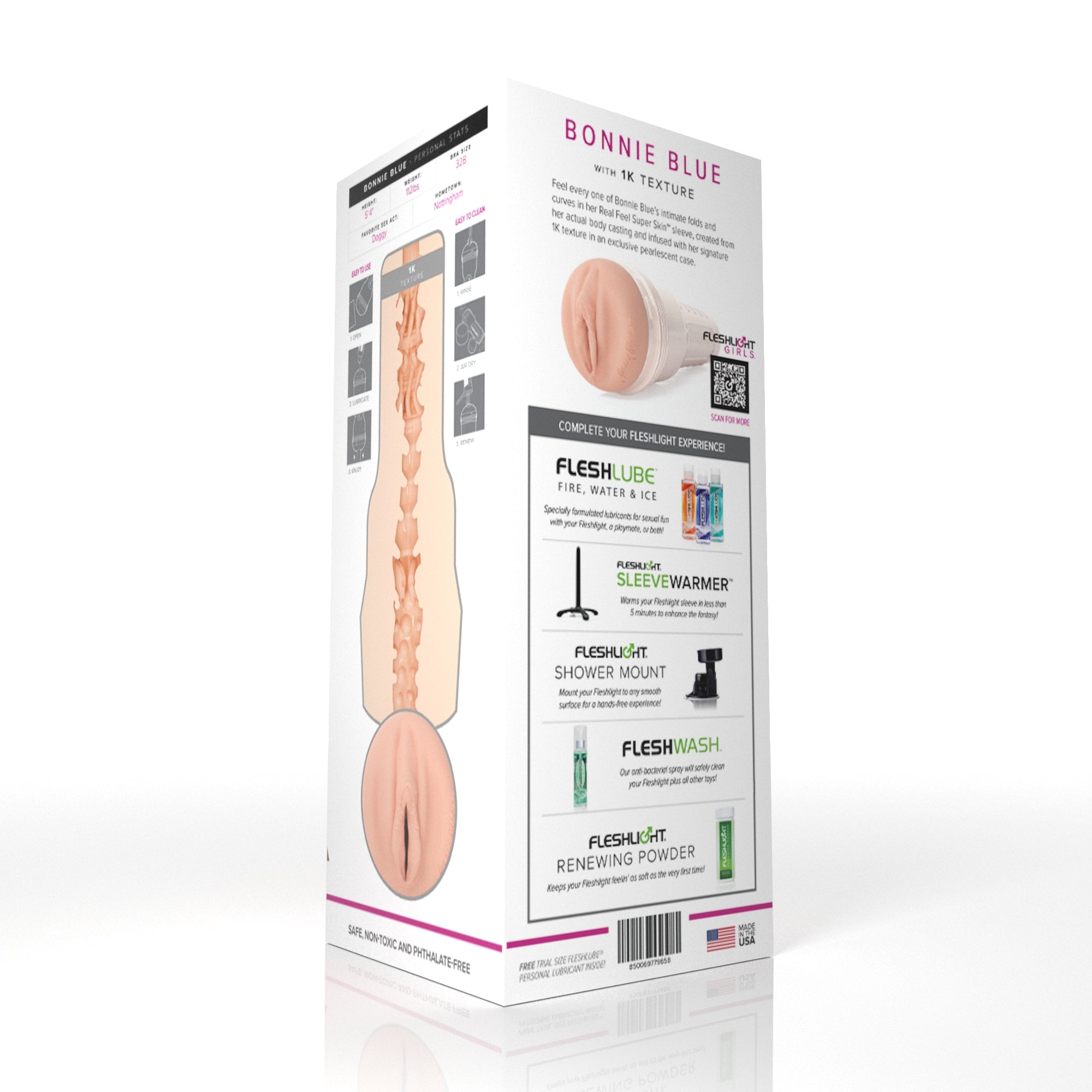 Fleshlight Girls Bonnie Blue 1K Realistic Texture Men Stroker - Masturbators and Strokers