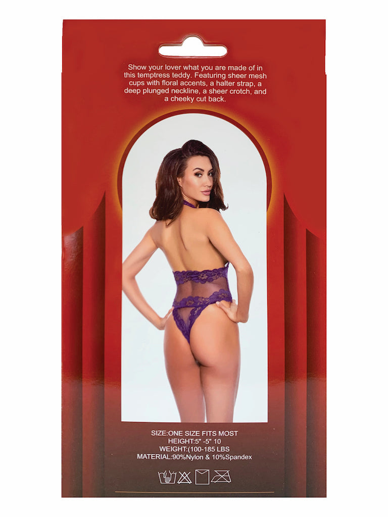 Popsi Lingerie Temptress Sheer Lace and Mesh Teddy OS - Teddies and Bodysuits