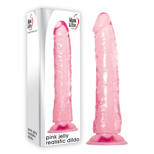 Adam and Eve Pink Jelly Realistic Dildo Pink 21cm Realistic Dildos