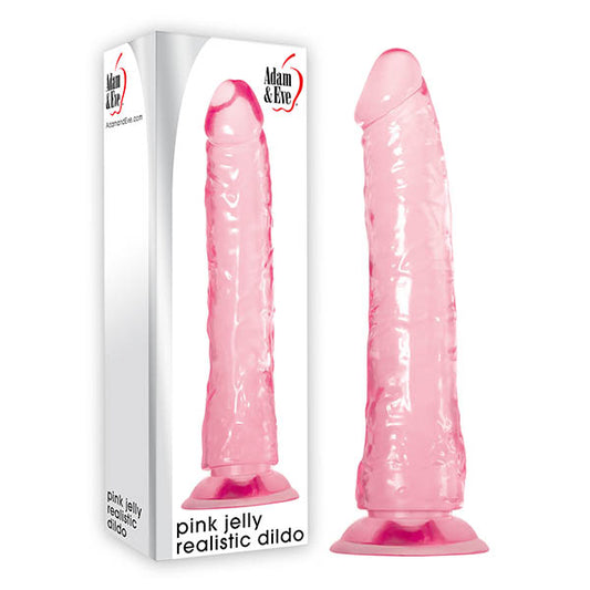 Adam and Eve Pink Jelly Realistic Dildo Pink 21cm - Realistic Dildos
