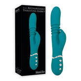 Adam and Eve Eve's USB Rechargeable Thrusting Rabbit Vibrator Green Rabbit Vibrators