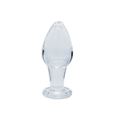Creative Conceptions Clarity Utopian Bud Glass Butt Plug Clear Glass Sex Toys