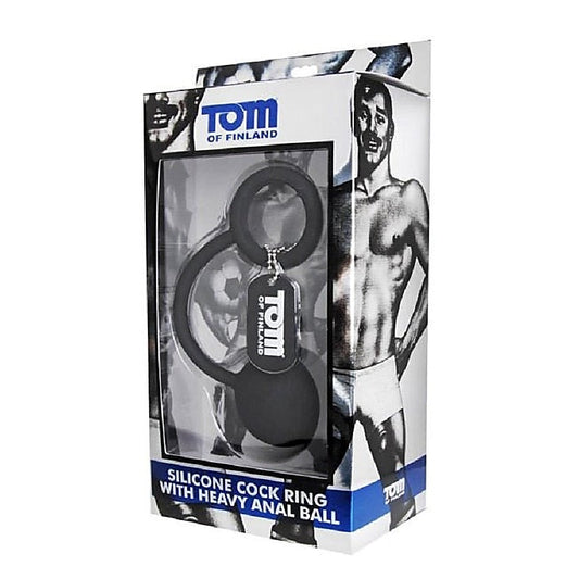Tom of Finland Silicone Cock Ring & Weighted Anal Ball