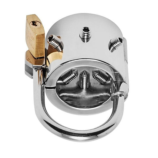 Spiked Cbt Ball Stretcher With Scrotum Separator