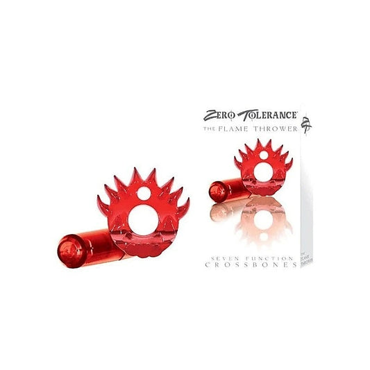 Zero Tolerance Crossbones Flame Thrower Single Bullet Cock Ring - Cock Rings