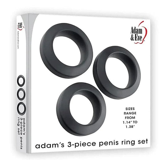 Adams 3-Pice Penis Ring Set - Ball and Cock Toys