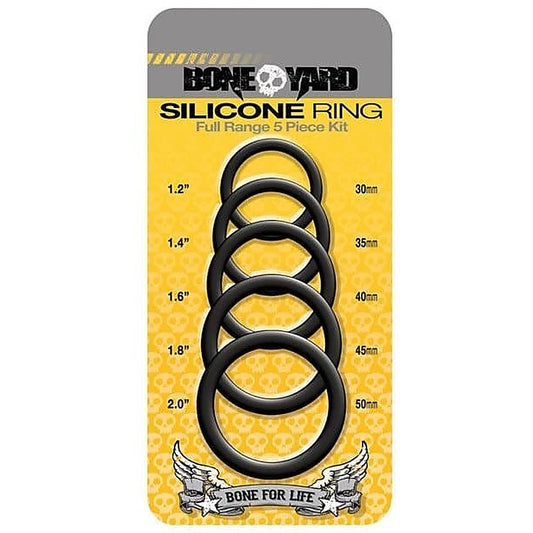 Boneyard Intimate Pleasure Kit - 5-Piece Silicone Ring Set - Cock Ring Sets