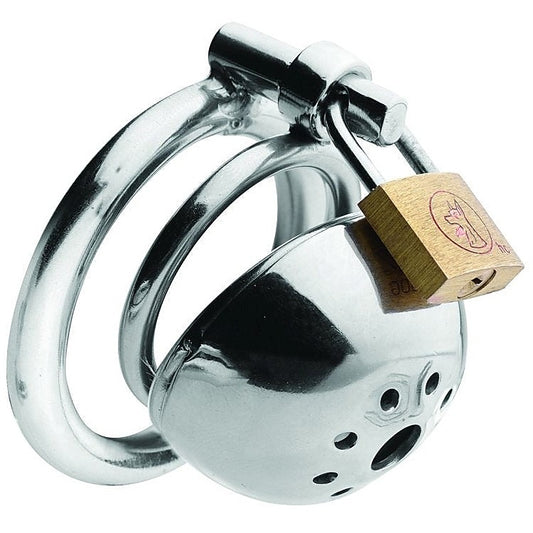 Dual-Ring Confinement Cage for Naughty Subs by XR Brands - Male Chastity