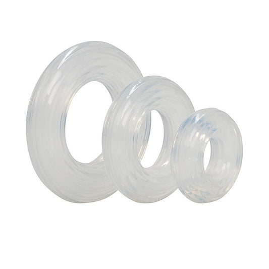 California Exotics Premium Silicone Cock Ring Set - Stretchy Cock Rings
