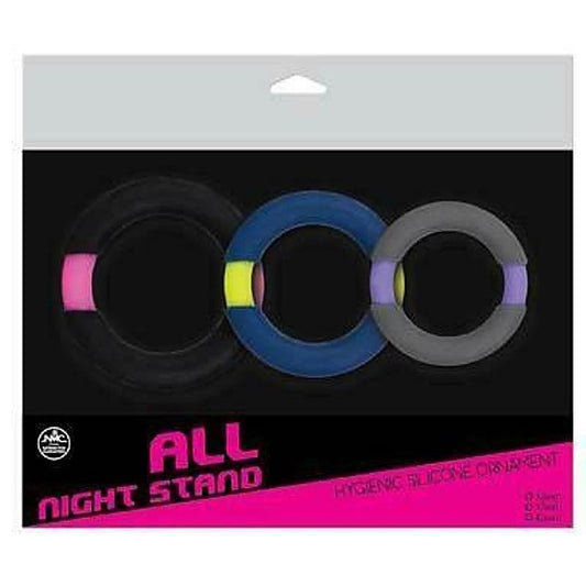 All Night Stand 3 Cock Ring Set - Cock Ring Sets