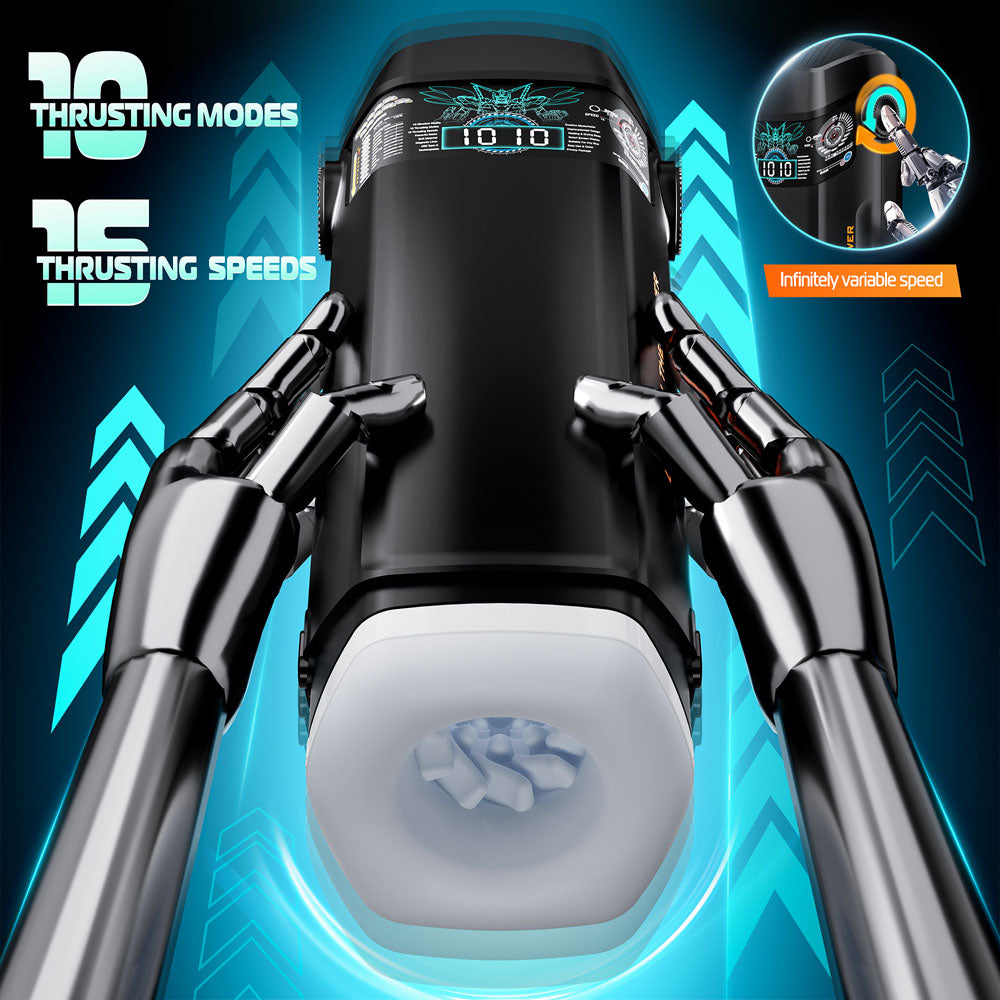 CyberSkin The Titan Thrusting & Vibrating Masturbator Black Masturbators and Strokers