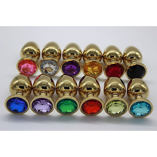 Golden Gemmed Large Butt Plug
