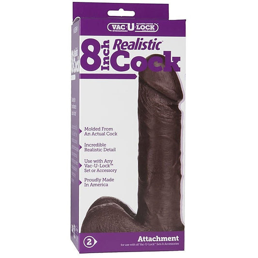 Vac-U-Lock 8\ Realistic Cock Chocolate