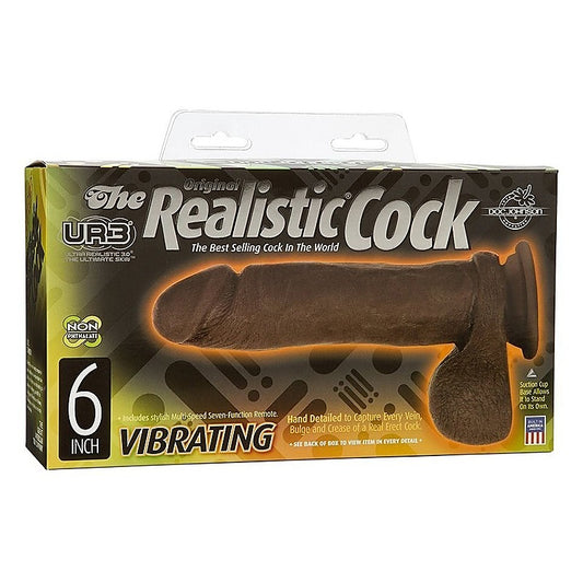 Doc Johnson The Vibro 6 inch Realistic Cock with Balls - Realistic Dildos
