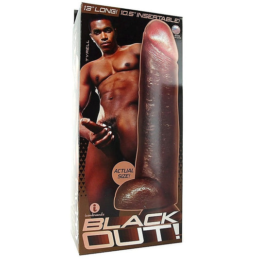 Blackout! Black 13-Inch Realistic Dong - Elevate Your Intimate Experiences - Realistic Dildos
