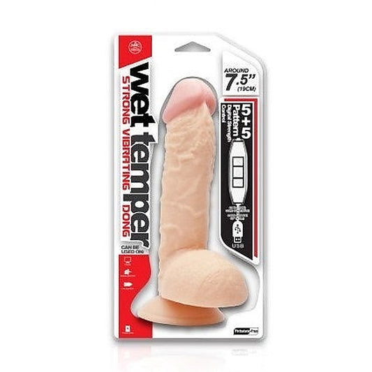 Wet Temper 7.5 Inch Veiny Vibrating Dong