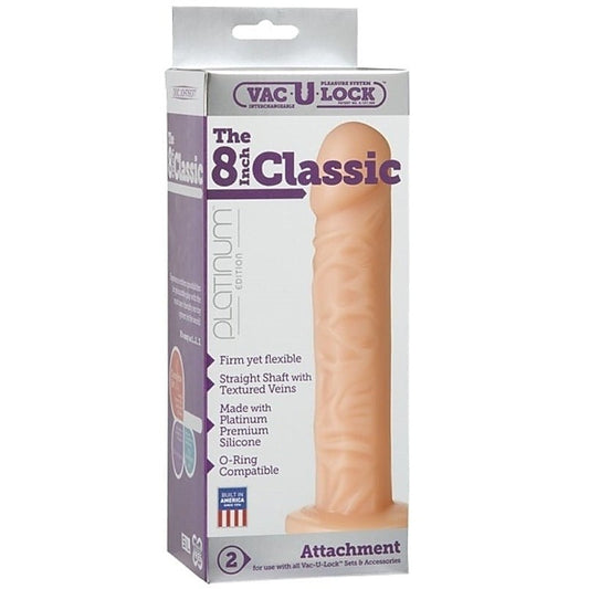 Vac-U-Lock Platinum Edition The Classic Dong 8 Inch Vanilla