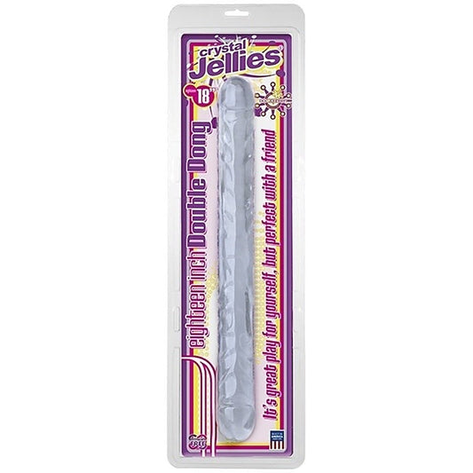 Crystal Jellies 18 Double Dong Clear - Realistic Dildos