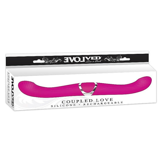 Coupled Love Vibrating Silicone Double Ender - Realistic Dildos