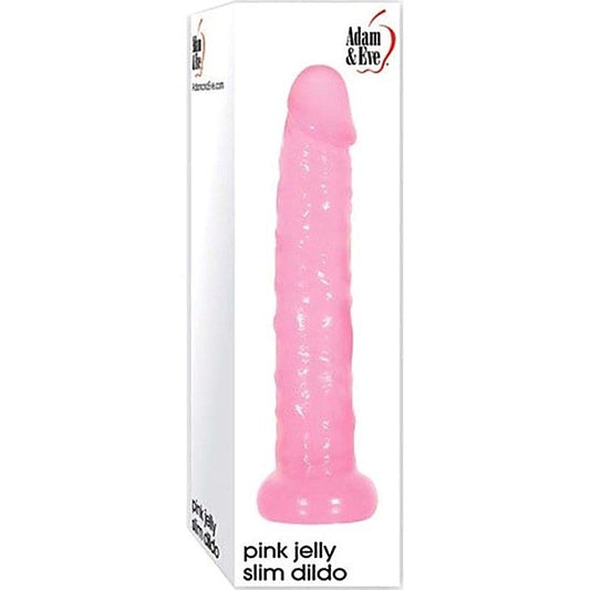 Adam and Eve Pink Jelly Slim Dildo - Realistic Dildos