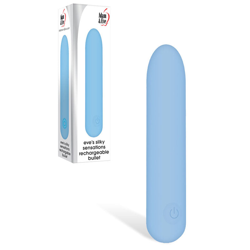 Adam and Eve Eve's Silky Sensations Rechargeable Bullet Vibrator Blue Bullet Vibrators