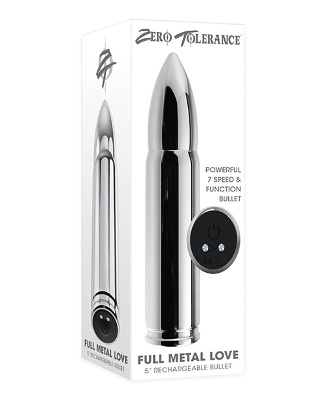 Zero Tolerance Full Metal Love Vibrating Bullet Massager Bullet Vibrators