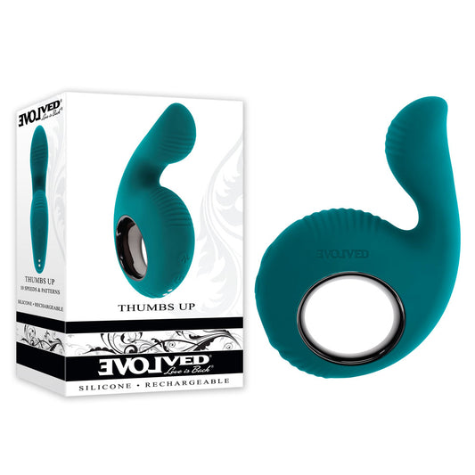 Evolved THUMBS UP USB Rechargeable Personal Massager Green - Personal Massagers