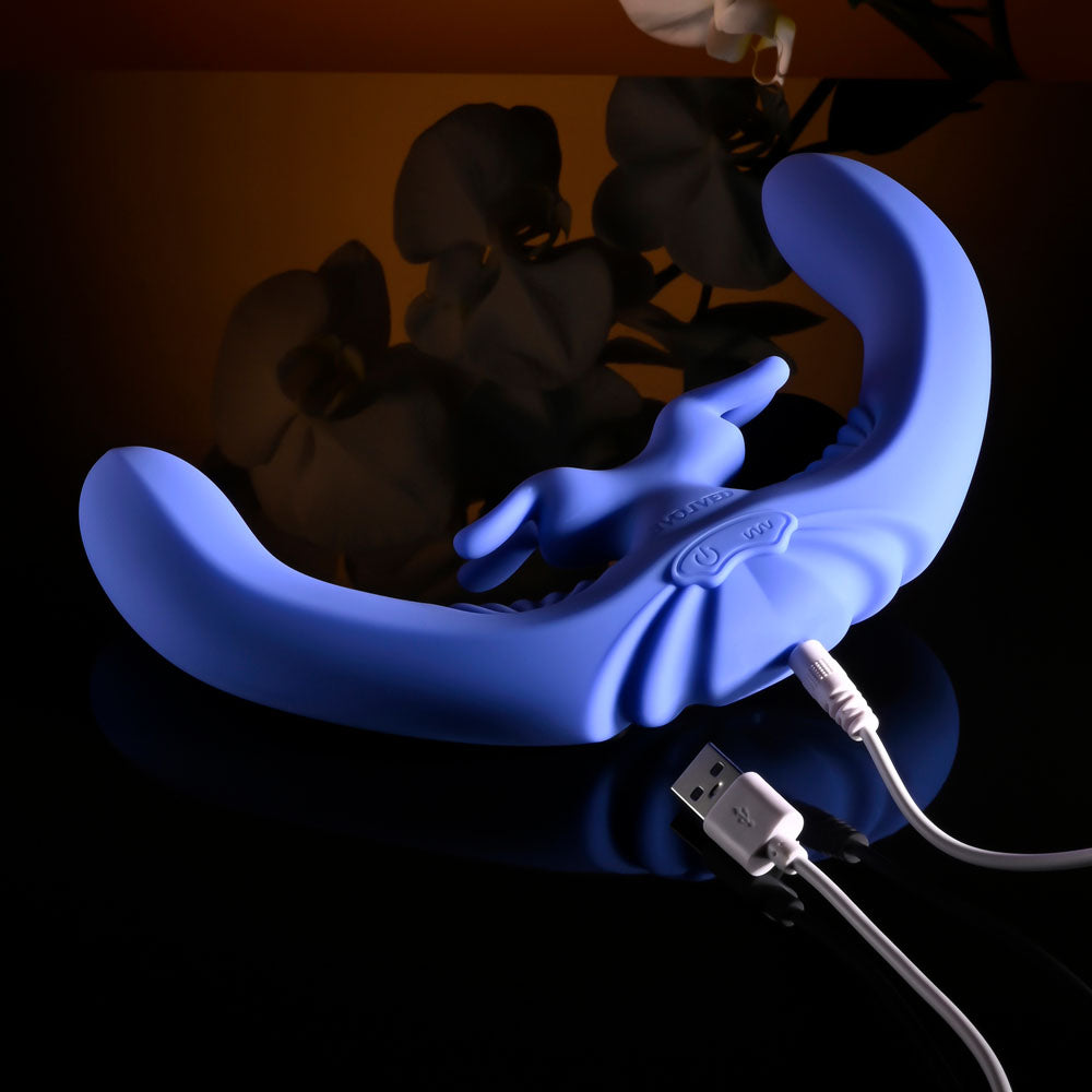 Evolved LOVEBIRDS Double Ended Rabbit Vibrator Purple Rabbit Vibrators