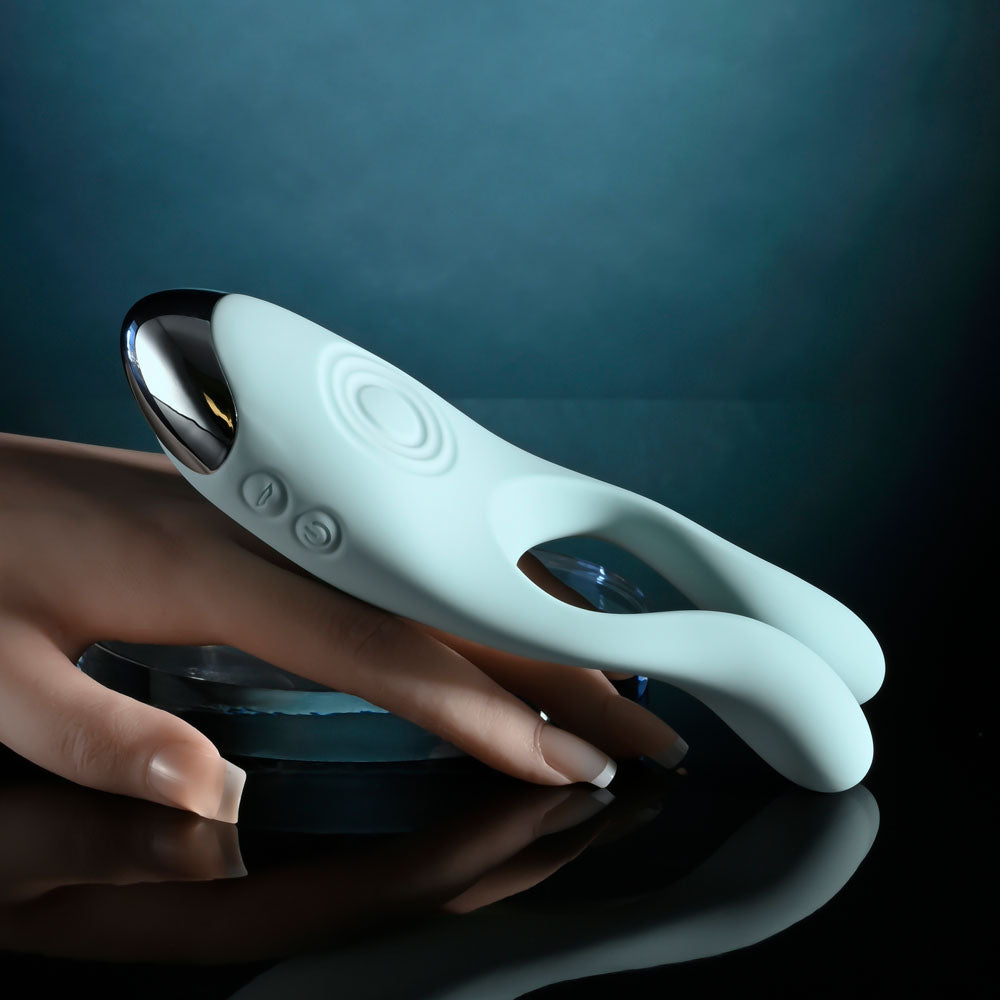 Evolved COUPLES THERAPY Rechargeable Couples Vibrator Teal Sex Toys For Couples