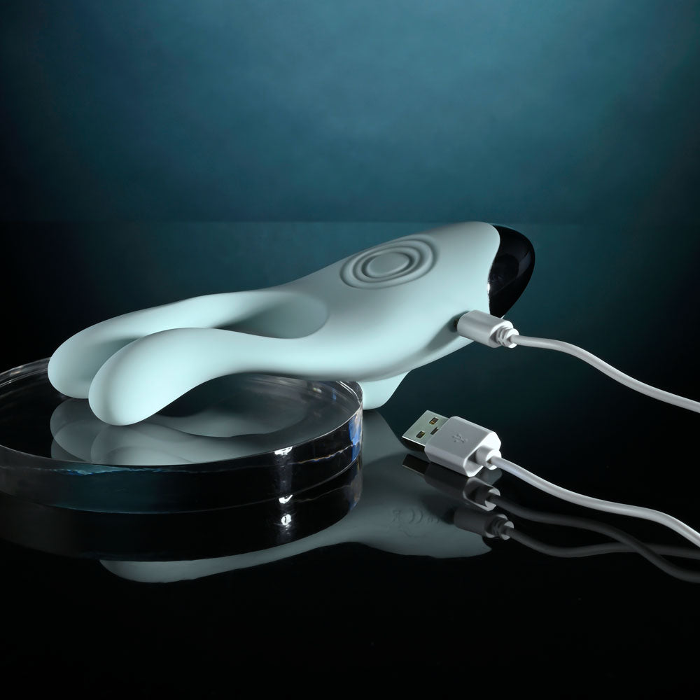 Evolved COUPLES THERAPY Rechargeable Couples Vibrator Teal Sex Toys For Couples