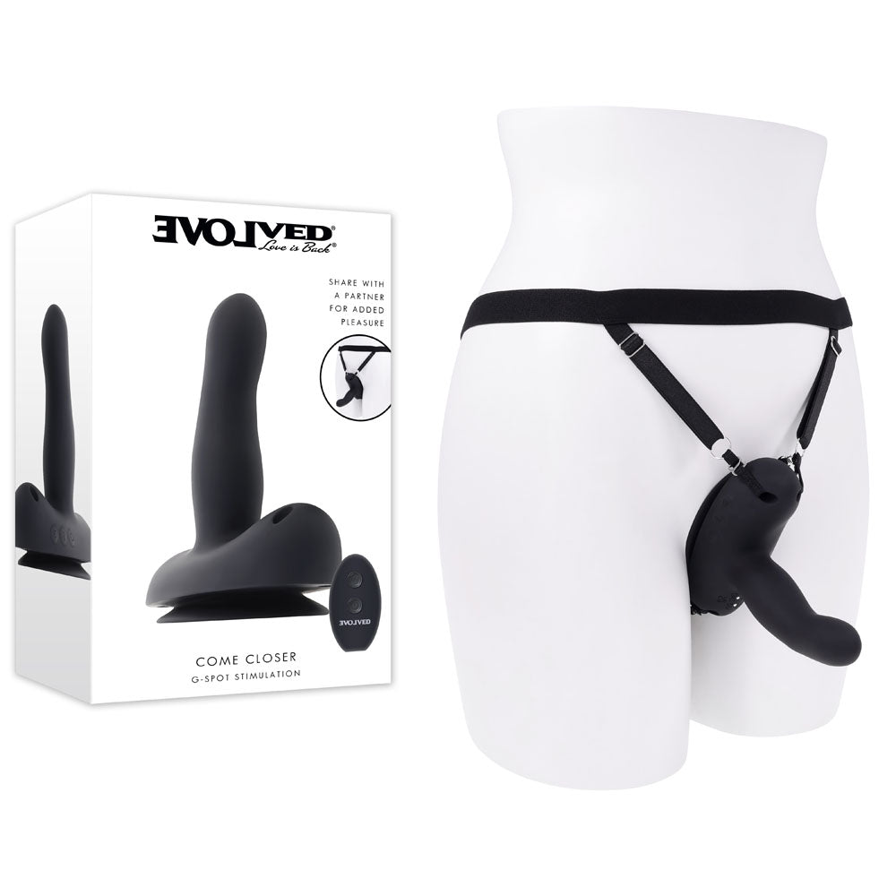 Evolved COME CLOSER Vibrating Strap-On with Remote Strap On Sextoys