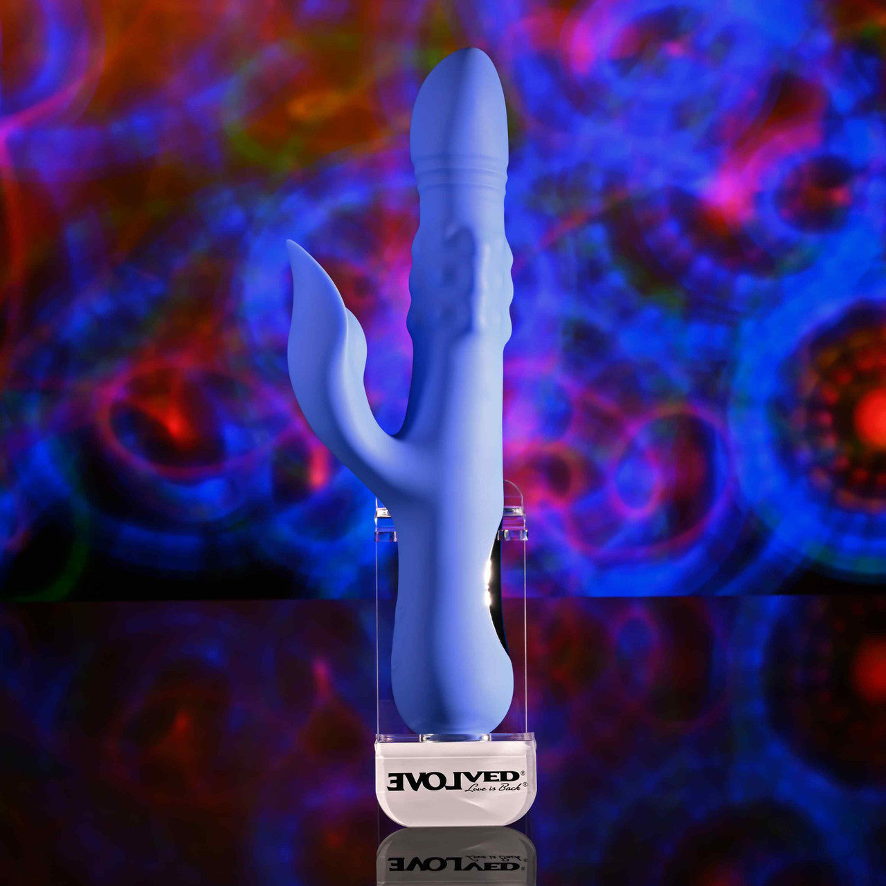 Evolved POP GOES THE O Thrusting & Bulging Rabbit Vibrator Purple Rabbit Vibrators